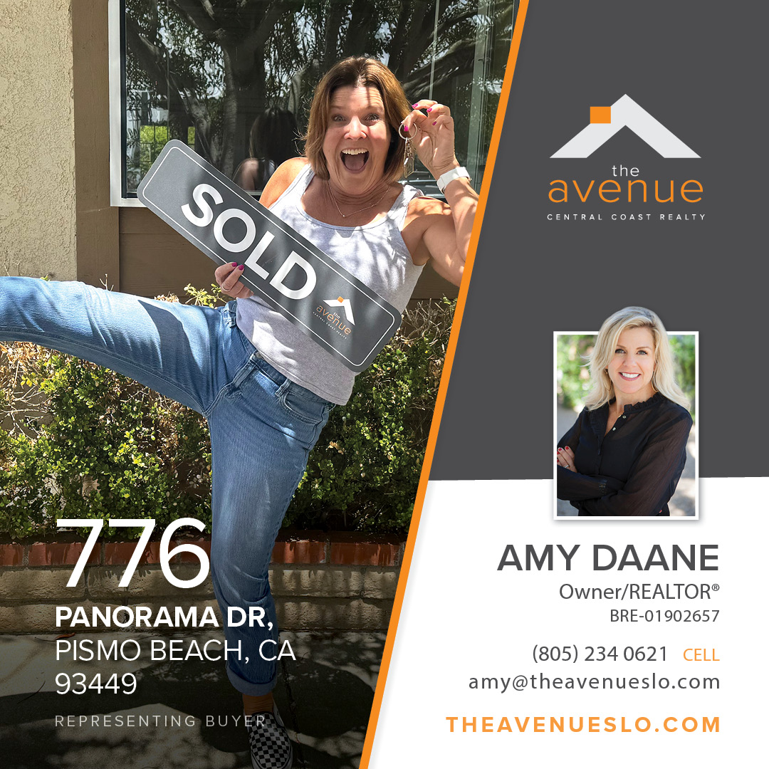 🏡 ✨CLOSED IN PISMO BEACH! Congrats Amy Daane on the Sale of 776 Panorama Dr, Pismo Beach, CA 93449 - representing the buyer