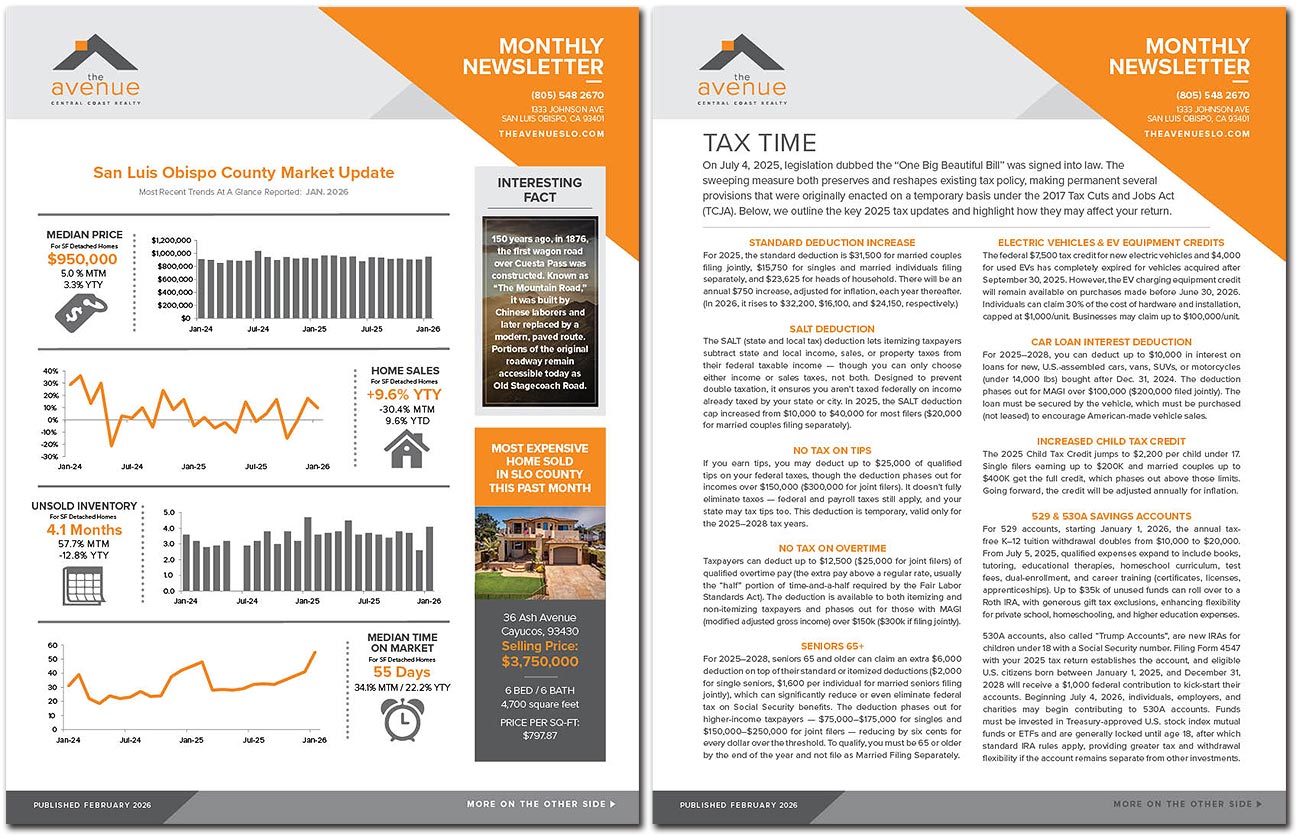 Avenue FEB. 2026 Newsletter / TAX TIME-