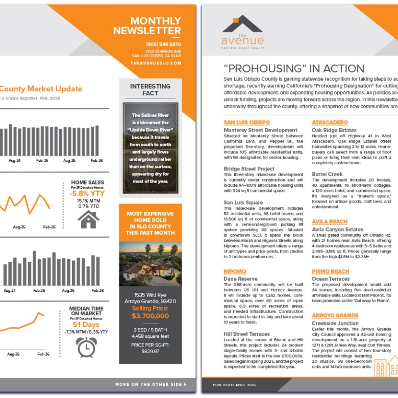 Avenue APRIL 2026 Newsletter / “PROHOUSING” In Action