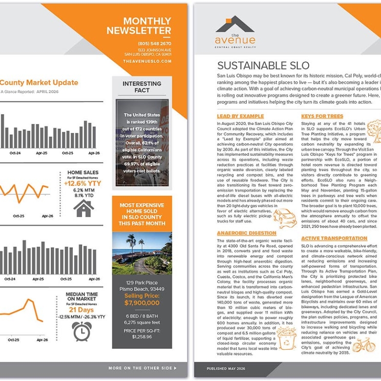 Avenue MAY 2026 Newsletter / “Sustainable SLO” Article
