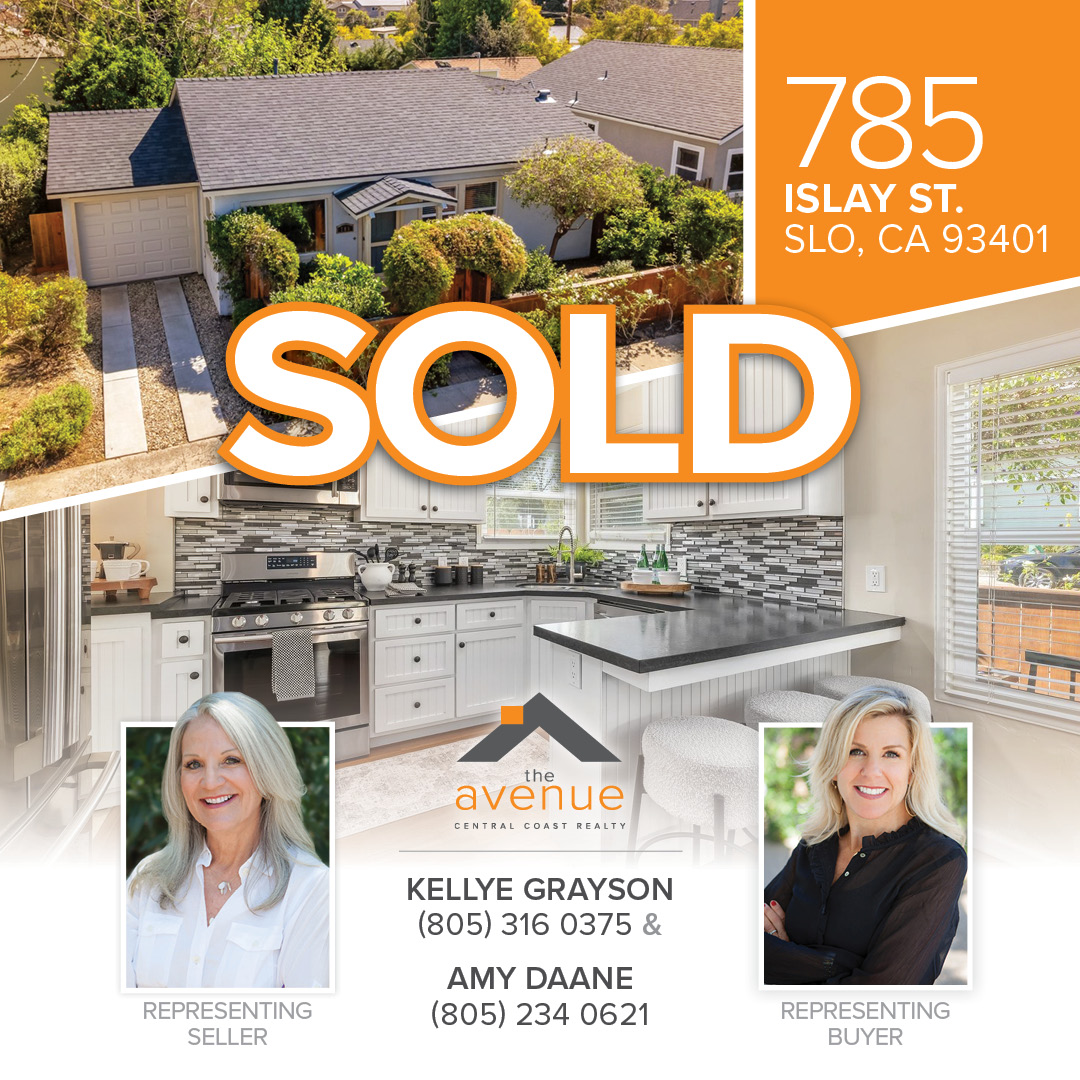 🏡 Escrow Closed! Congrats Kellye Grayson for representing the seller and Amy Daane with the buyer at 785 Islay St, San Luis Obispo, CA 93401.