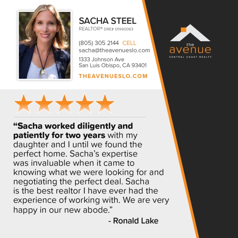 Another 5 Star Testimonial/Review for Sacha Steel!