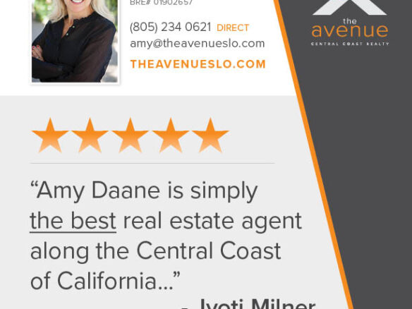 Testimonial for Amy Daane of the Avenue Central Coast Realty