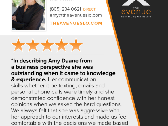 5-Star Review/Testimonial for Amy Daane