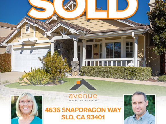 SOLD! Congrats Kristi and Scott on your closing of 4636 Snapdragon Way, SLO.