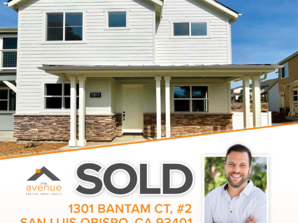 SOLD Congrats Jed on your closing of 1301 Bantam Ct., #2, SLO!
