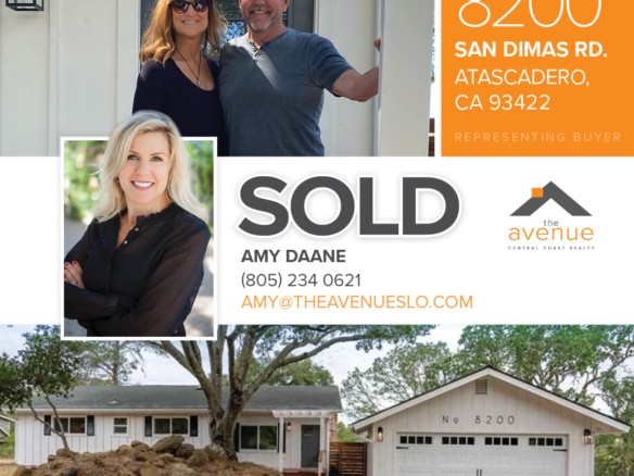 Amy Daane - SOLD - 8200 San Dimas Rd. ATASCADERO, CA 93422