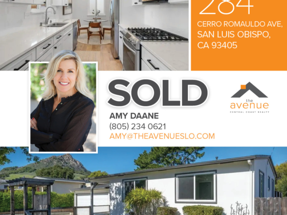 Congrats Amy on your closing at 🏡 284 Cerro Romauldo Ave, SLO!