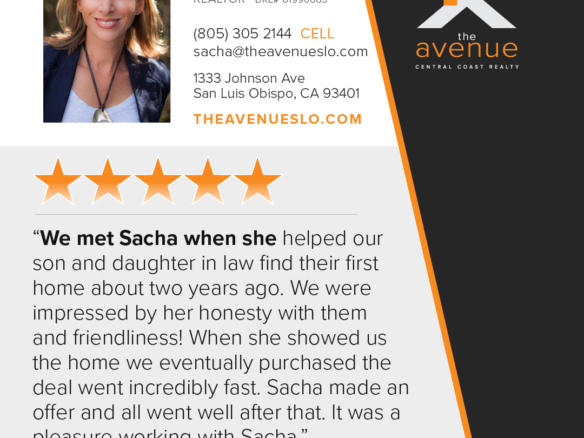 5 Star Testimonial for Sacha Steel