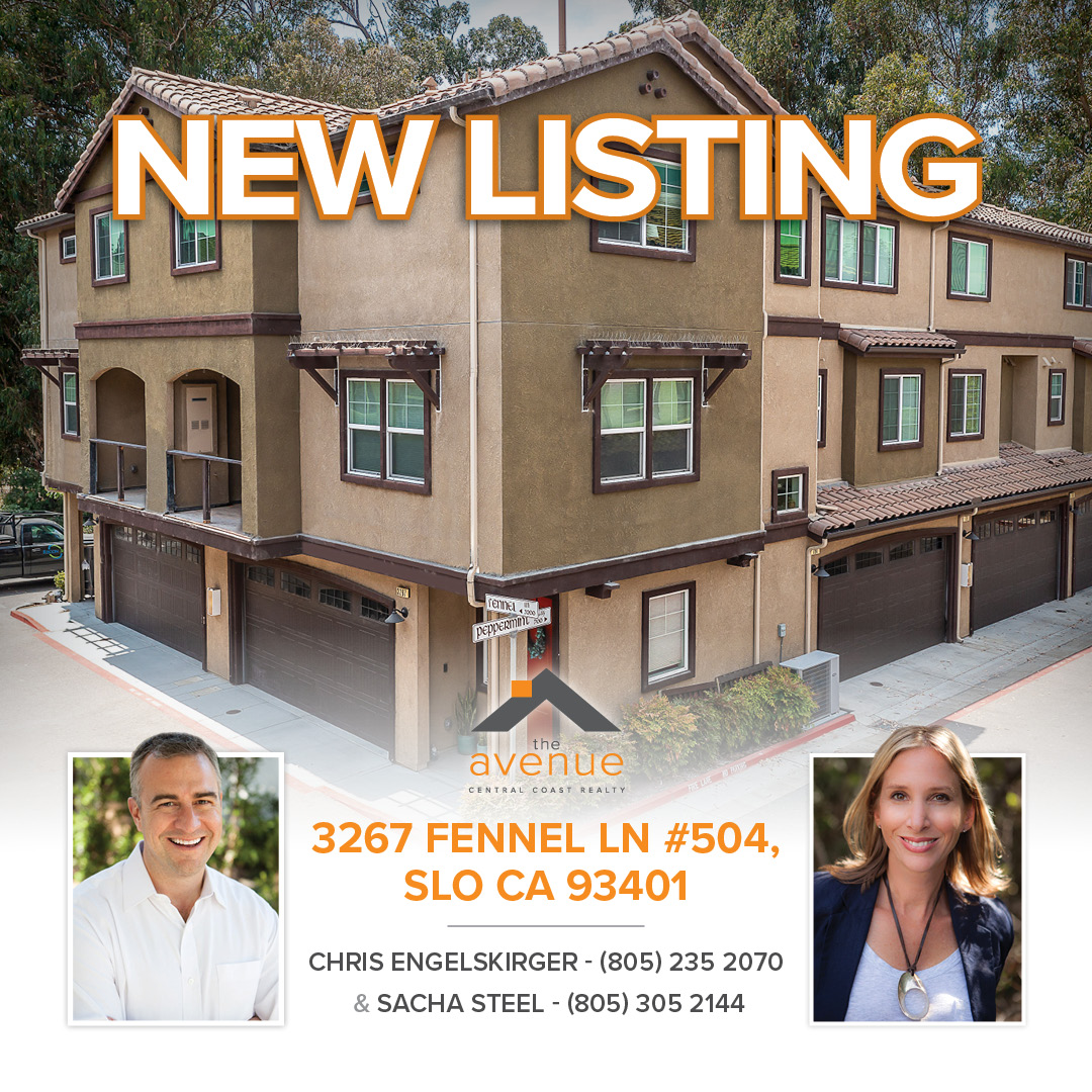 NEW TOWNHOUSE LISTING in SLO 🏡 Nestled within the centrally located Avivo Community; this 2 bedroom, 2 1/2 bath home showcases the very best of San Luis living, situated close to downtown, cafes, walking trails, the airport, Cal Poly and so much more.