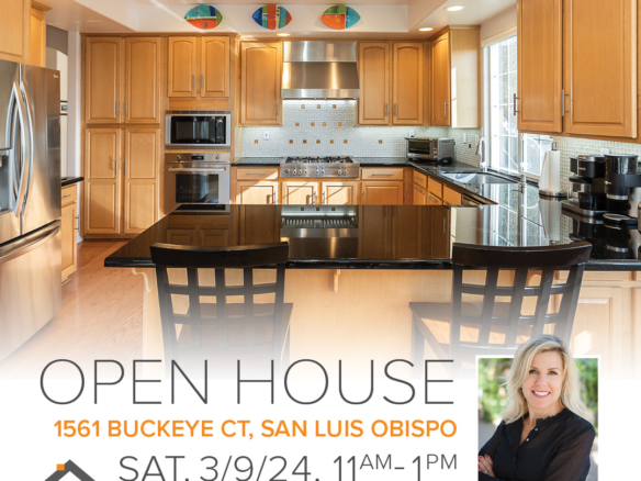 OPEN HOUSE this Sat 3/9/24 - 11-1pm / 1561 Buckeye Ct, SLO - AMY DAANE
