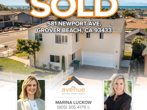 ???? Congrats Amy and Marina on the Sale of the Ocean View property - 581 Newport Ave, Grover Beach, CA 93433.