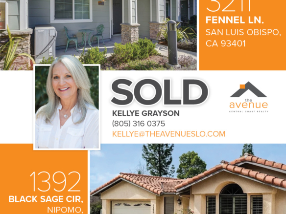 ???? ????Congrats Kellye Grayson on your closings of 3211 Fennel Ln, San Luis Obispo & 1392 Black Sage Cir, Nipomo!