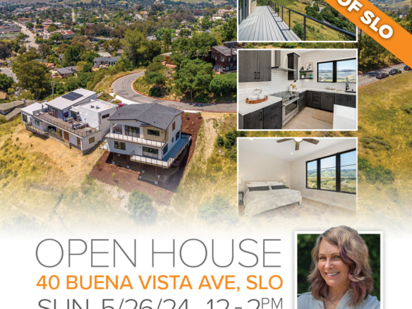 ???? OPEN HOUSE: TOP of SLO - 40 Buena Vista Ave, SLO, SAT. 5/26/24, 12 - 2pm (hosted by Melanie Senn)