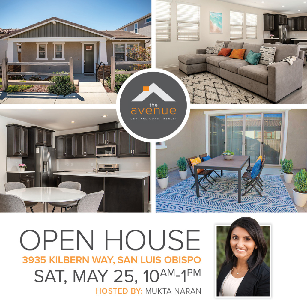 OPEN HOUSE in SLO: 3935 Kilbern Way, San Luis Obispo May 25, 10:00 AM - 1:00 PM