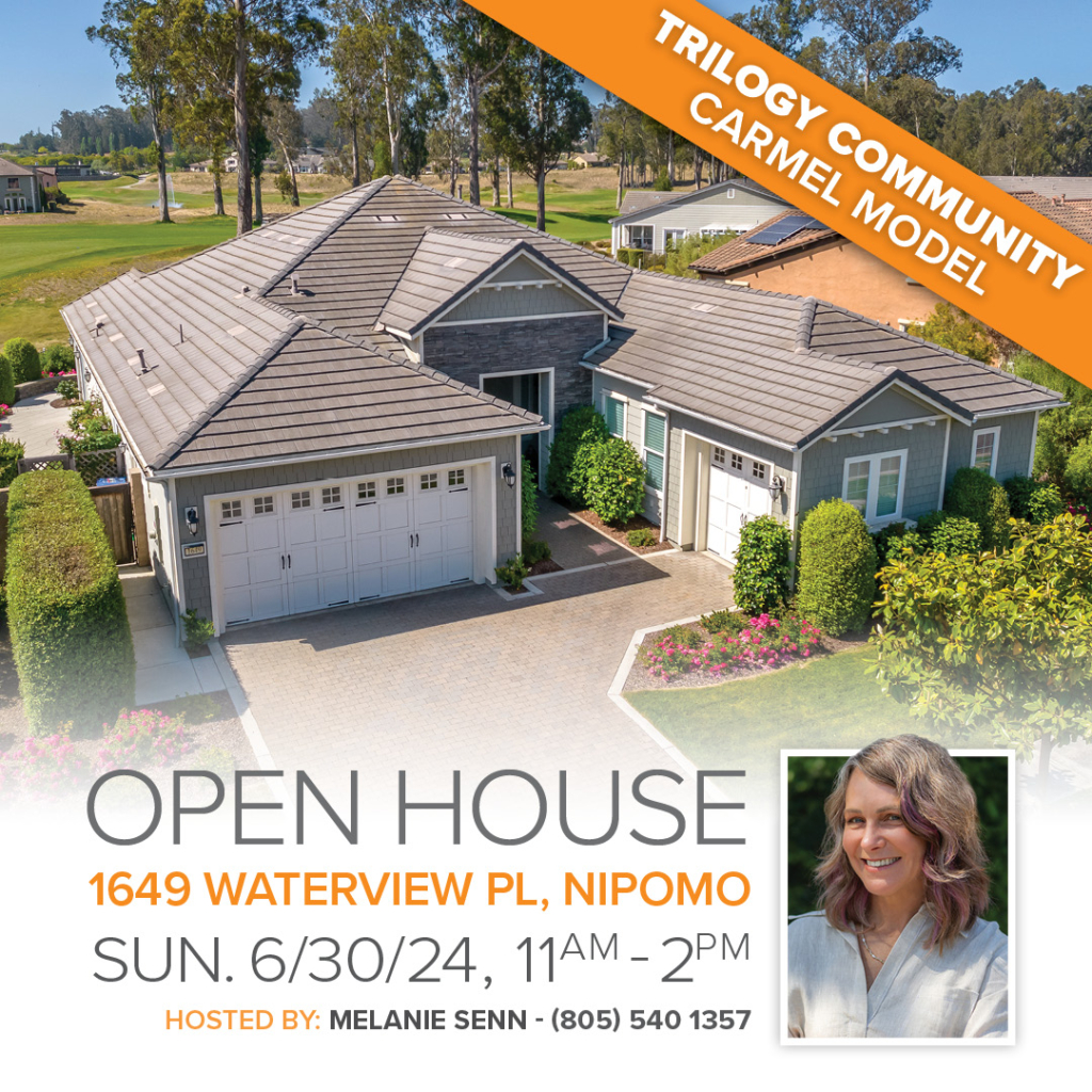 ???? OPEN HOUSE in Trilogy, Nipomo: 1649 Waterview Pl, Nipomo - THIS SUNDY, 6/30/24, 11AM - 2PM.