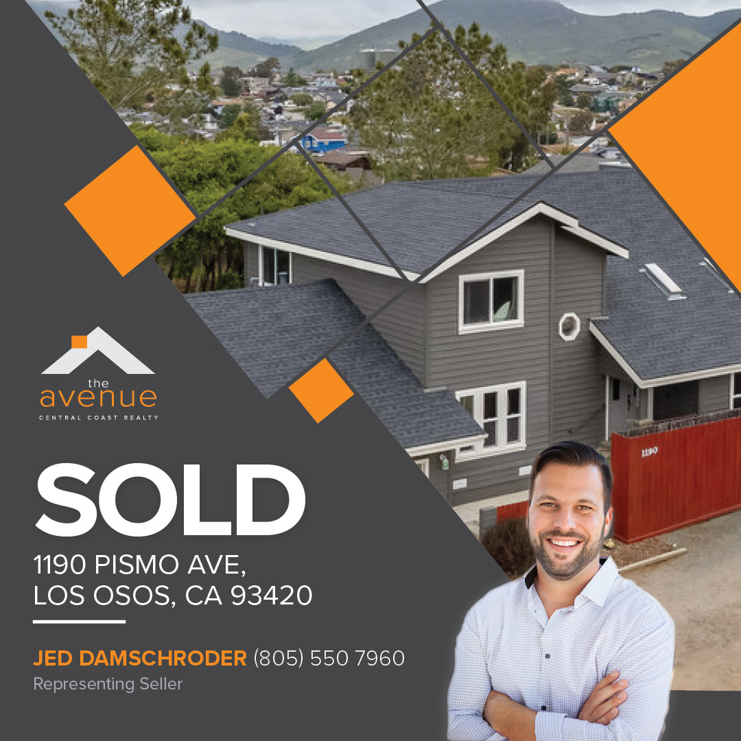 ???? Congrats Jed Damschroder on your recent closing of 1190 Pismo Ave, Los Osos, CA 93420. Representing Seller.