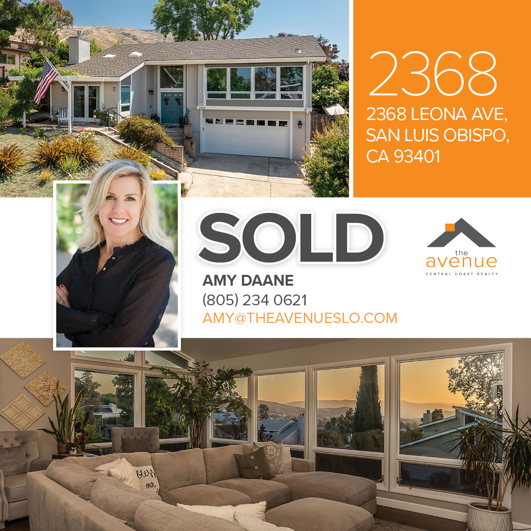 ???? SOLD! Congrats Amy Daane on the Sale of 2368 Leona Ave, San Luis Obispo, CA 93401.