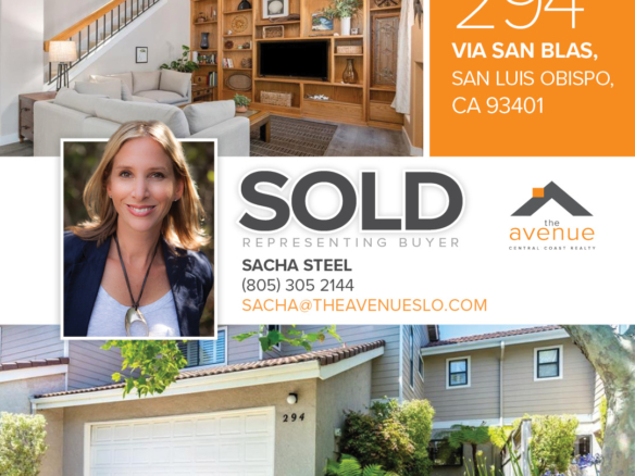 🏡 Congrats Sacha Steel on your closing of 347 acres in SLO! 294 Via San Blas San Luis Obispo, CA 93401.