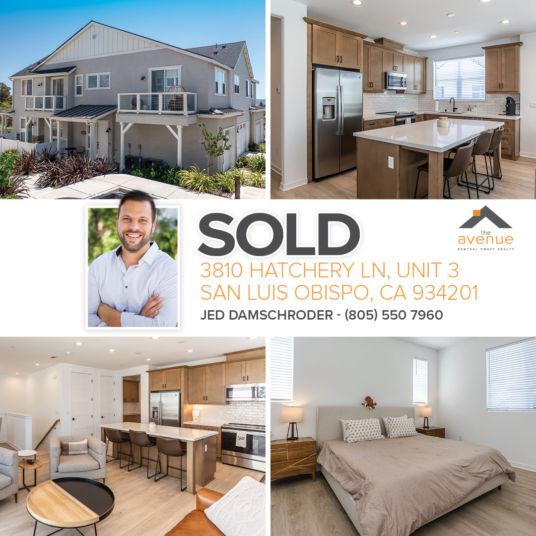 🏡 He can't be stopped! Congrats Jed Damschroder on your recent closing of 3810 Hatchery Lane #3, San Luis Obispo, CA 93401. Representing Seller.