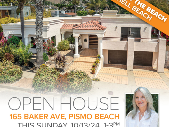 🏡 AMAZING OPEN HOUSE this Sunday in Shell/Pismo Beach - 165 Baker Ave, Pismo Beach, CA 93449. OCEAN VIEWS. **This SUNDAY. 10/13/24, 1 - 3pm.