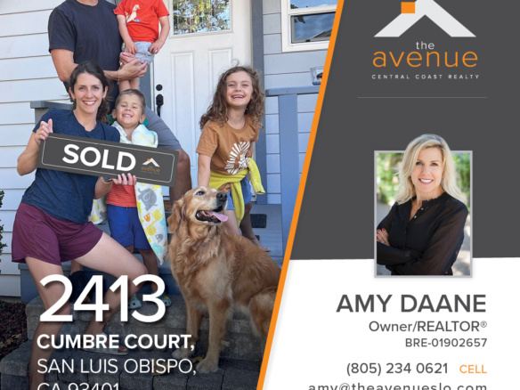 🏡 ESCROW CLOSED! Congrats Amy Daane on the Sale of 2413 Cumbre Ct, San Luis Obispo, CA 93401 - representing the buyer.