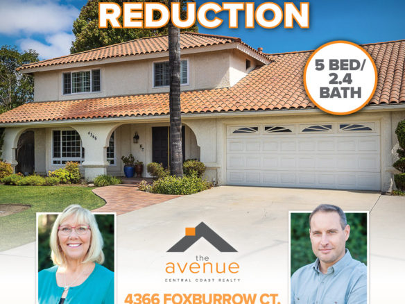 🏡 $30,000 PRICE REDUCTION: 5 Bed/2.5 Bath, Foxenwood Estates Home On Quiet Cul-de-Sac - 4366 Foxburrow Ct, Orcutt, CA 93455.