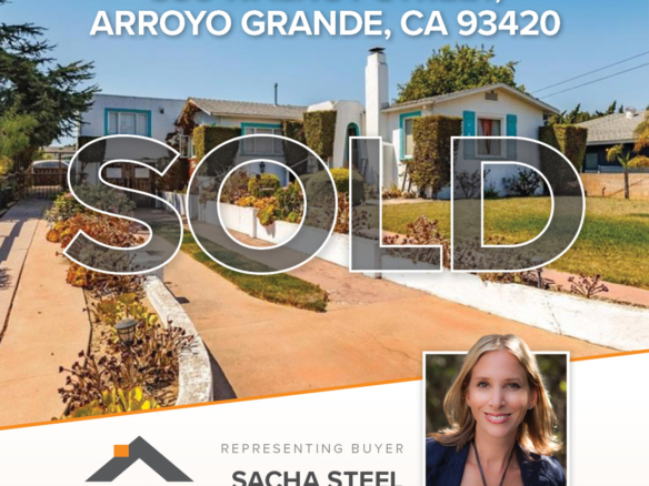 🏡 😃Congrats Sacha Steel the closing of 386 Walnut Street Arroyo Grande, CA 93420.
