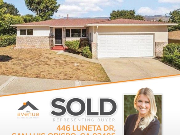 🏡 😃 Congratulations Krissy Bellisario on your recent Closing of 446 Luneta Dr, San Luis Obispo, CA 93405! Representing buyer.