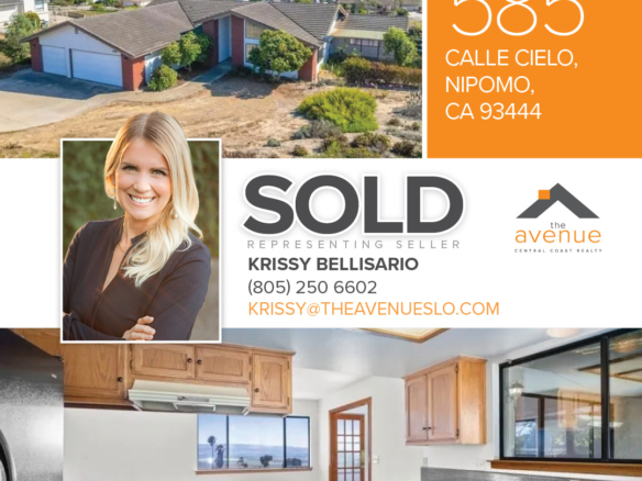 🏡 Congratulations once again Krissy Bellisario on your SALE of 585 Calle Cielo, Nipomo, CA 93444! Representing seller.