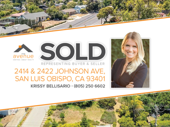 🏡 😃 Crushing the closings! Krissy Bellisario just sold 2414 & 2422 Johnson Ave, San Luis Obispo.