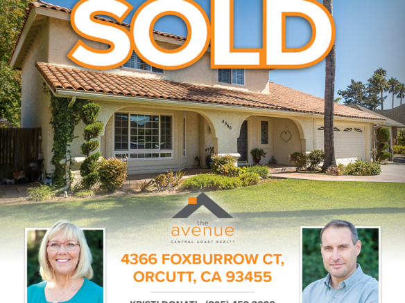 🏡 ESCROW CLOSED in Orcutt: 4366 Foxburrow Ct, Orcutt, CA 93455. Congrats Kristi and Scott!