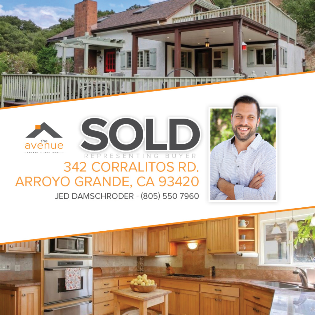 SOLD! Congrats Jed Damschroder on your recent closing of 342 Corralitos Road