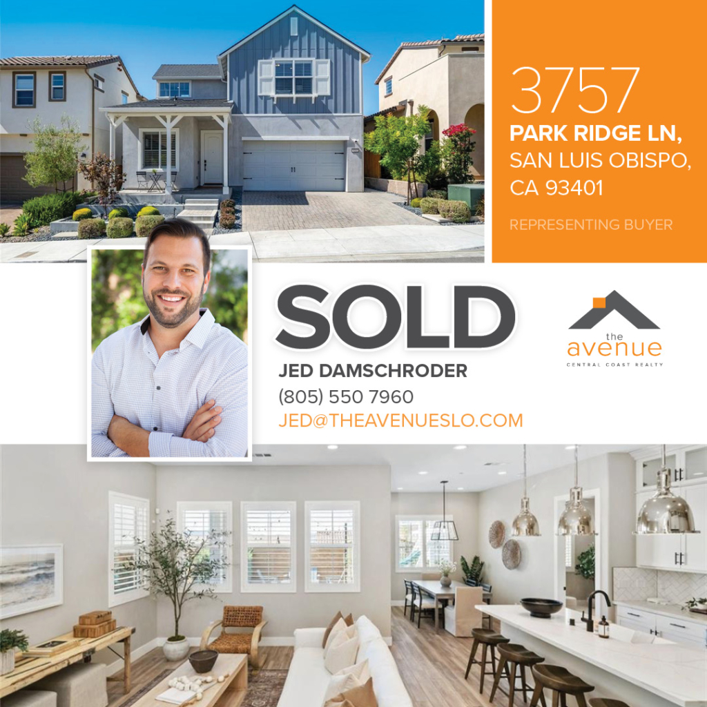 👏🏡 ANOTHER CLOSING - Congrats Jed Damschroder on your recent closing of 3757 Park Ridge Lane, San Luis Obispo, CA 93401 -