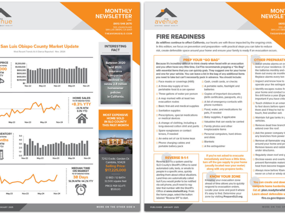 Do you have a new Central Coast realty 2025 January newsletter