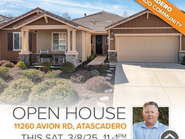 🏡 OPEN HOUSE: 4 Bed/2.5 Bath, Vista Dorado community - 11260 Avion Rd, Atascadero, CA 93422 THIS SAT. 3/8/24: 11am-1pm.