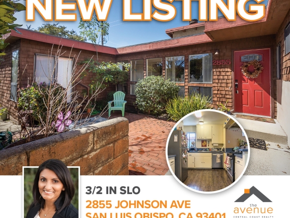 ✨🏡 NEW 3/2 LISTING in SLO: 2855 Johnson Avenue, San Luis Obispo, CA 93401.