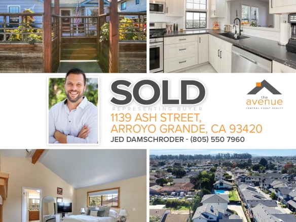 🏡 SOLD! Congrats Jed Damschroder on your closing of 5 bedroom/3 bath 1139 Ash Street, Arroyo Grande, CA 93420 - Representing Buyer. Two unit property was a rare find in Arroyo Grande.