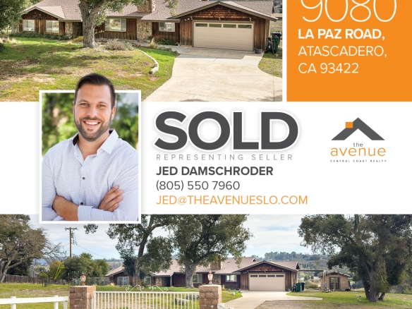 ✨🏡 SOLD! Congrats Jed on your recent sale of - 9080 La Paz Rd., Atascadero, CA 93422 - OVER 7 ACRES.