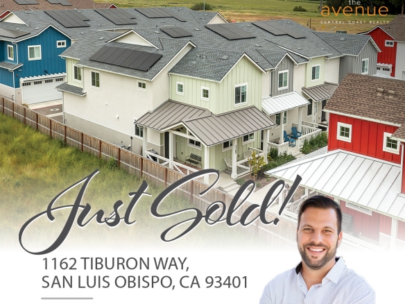 👏🏡 TOWNHOME SOLD! Congrats Jed Damschroder on your recent closing of 1162 Tiburon Way, San Luis Obispo, CA 93401 - Representing Seller