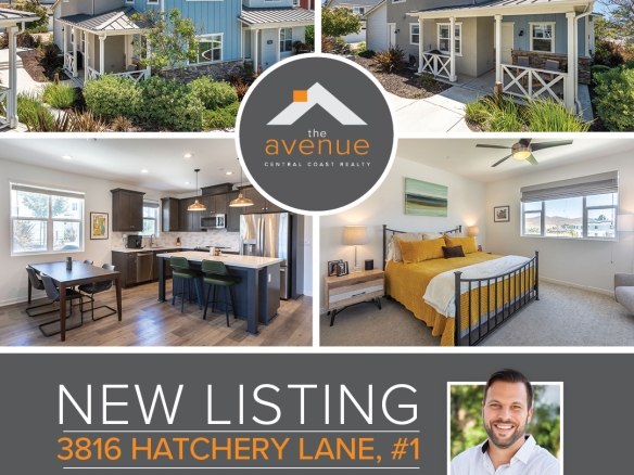 🏡 NEW 3/2.5 Iron and Oak-Righetti Ranch Townhome LISTING in SLO - 3816 Hatchery Lane, #1, San Luis Obispo, CA 93401.