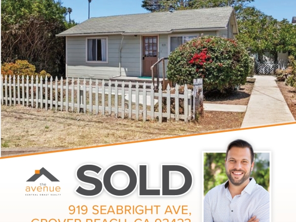🏡 SOLD! Congrats Jed Damschroder on your recent closing of 919 Seabright Avenue Grover Beach, CA 93433-2412. Representing Buyer.