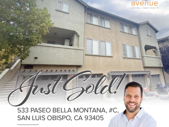 🏡 SOLD! Congrats Jed Damschroder on your recent closing of 533 Paseo Bella Montana, #C, SLO 93405. Representing Buyer.