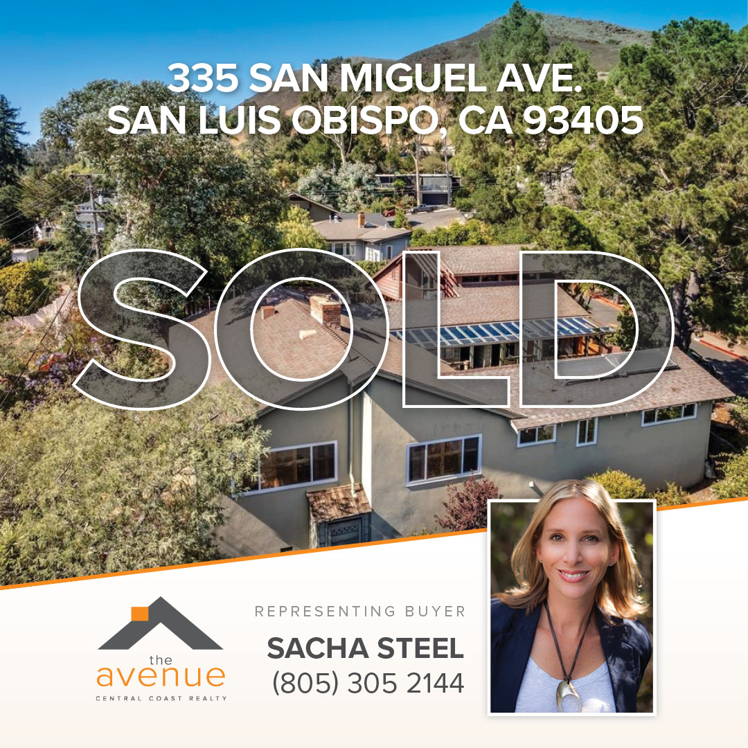 🏡 😃Another Closing for Sacha Steel! 335 San Miguel Avenue San Luis Obispo, CA 93405.