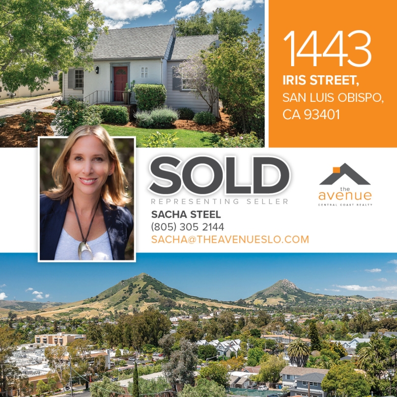 Congrats Sacha Steel the closing of 1443 Iris St, SLO