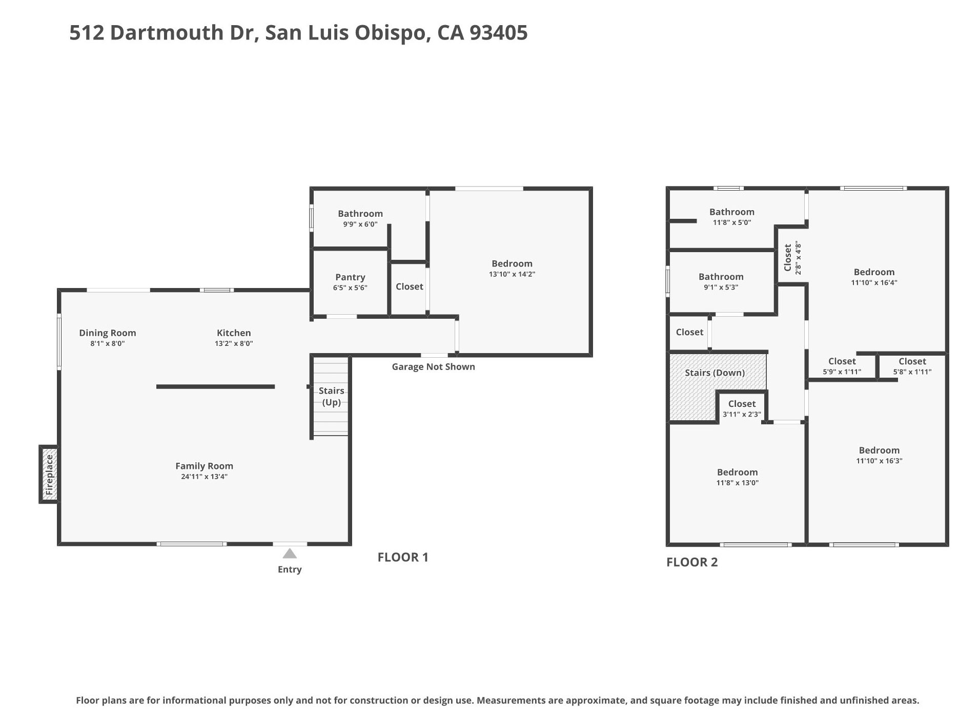 512 Dartmouth Drive, San Luis Obispo, CA 93405 FLOOR PLAN