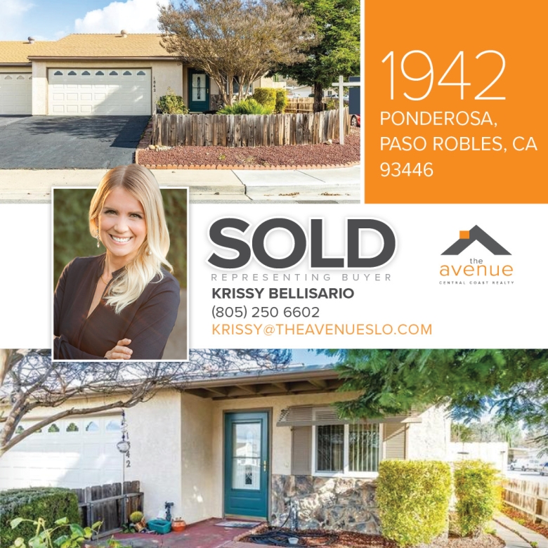 🔑🏡 Congrats Krissy! JUST SOLD in Paso