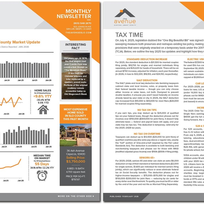 Avenue FEB. 2026 Newsletter / TAX TIME