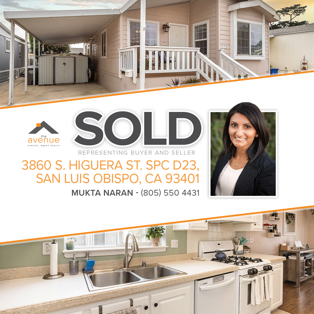 Congrats Mukta on your recent sale of 3860 S Higuera
