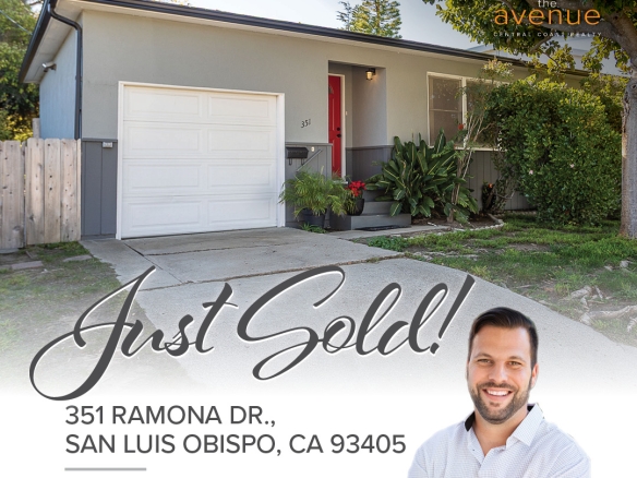 🏡 😃Congrats Jed Damschroder on your recent closing of 351 Ramona Dr., San Luis Obispo, CA 93405